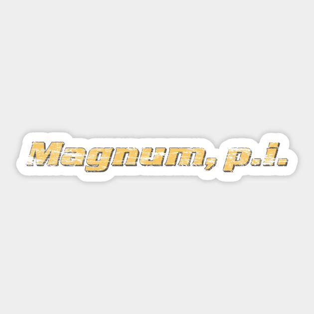 Magnum Title Emblem (aged and weathered) Sticker by GraphicGibbon